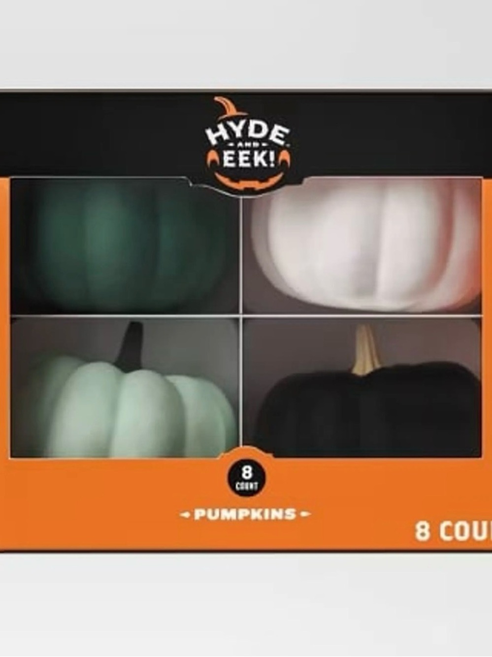 2 Pack Hyde & Eek! Boutique 8-Count Decorative Pumpkin Set